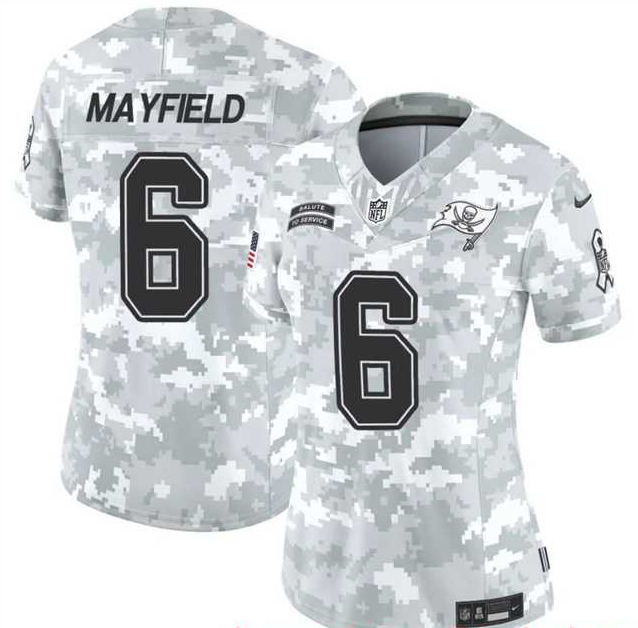 Women%27s Tampa Bay Buccaneers #6 Baker Mayfield 2024 F.U.S.E Arctic Camo Salute To Service Limited Stitched Jersey Dzhi->tampa bay buccaneers->NFL Jersey